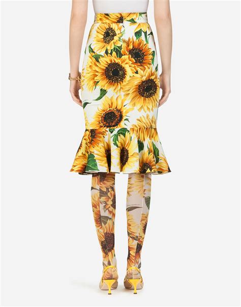 dolce gabbana sunflower skirt|Dolce & Gabbana Skirts for Women .